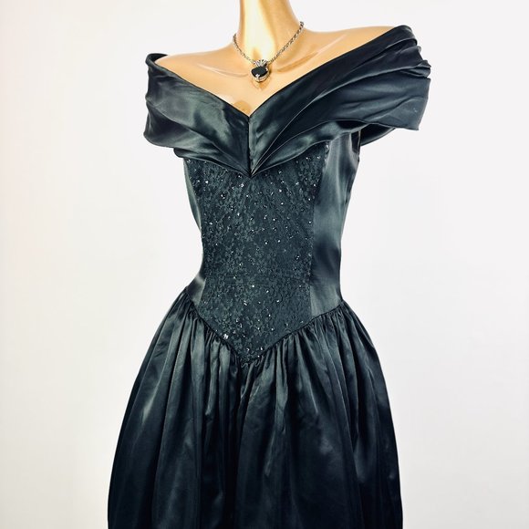 Vintage 80s Gunne Sax prom Dress - Picture 7 of 11